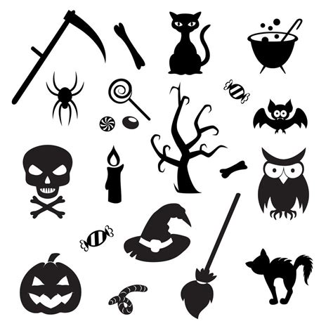 Set Of Halloween Elements Collection Of Vector Icon For Halloween