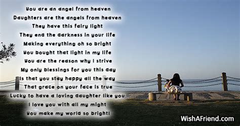 You Are An Angel From Heaven Poem For Daughter