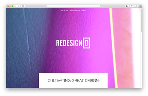Redesign Magazine · Meir Sadans Portfolio