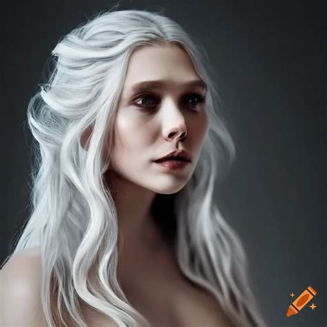Young And Beautiful Elizabeth Olsen Targaryen White Hair Craiyon