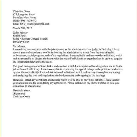 After that, a salutation should be used that includes the title of the judge and his. How To Write A Legal Letter.administrative Law Judge Cover Letter with Legal Letter Format To ...