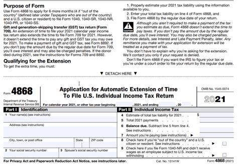 File Personal Tax Extension 2021 Irs Form 4868 Online