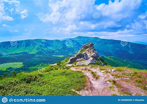 The Scenery Of The Mount Eared Stone Chornohora Mountain Range