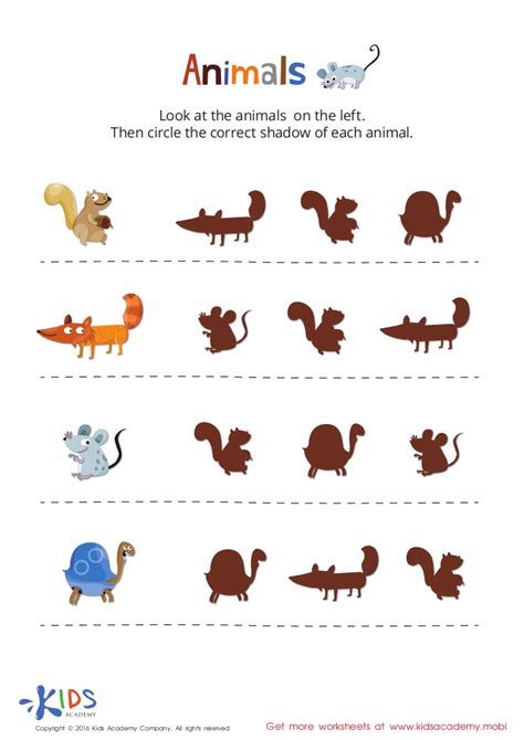 Esl printable animals vocabulary worksheets, picture dictionaries, matching exercises, word search and crossword puzzles, missing letters in fun esl printable matching exercise worksheets for kids to study and practise animals vocabulary. Learning animals for kids - Printable PDF worksheet