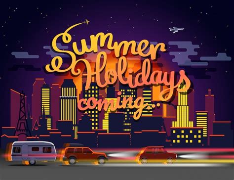 Premium Vector Summer Holidays Coming Vector Illustration