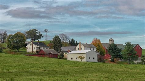 Amish Farm Scene In The Fall Photograph By Randy Jacobs