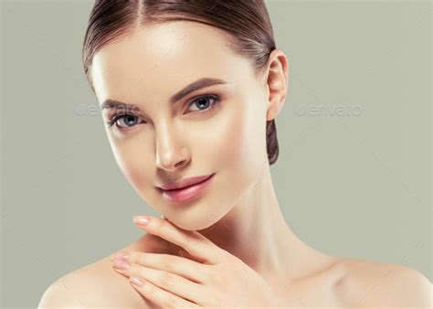 Healthy Skin Woman Close Up Face Cosmetic Beauty Girl Young Model