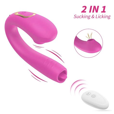 Fidech Remote Control Clit Sucking Tongue Licking Vibrator Clitoris Stimulator Vibrating Dildo