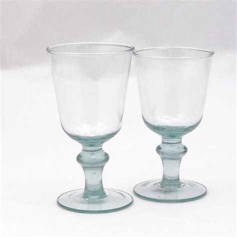 Recycled Glass Wine Glasses Verona Set By The Recycled Glassware Co