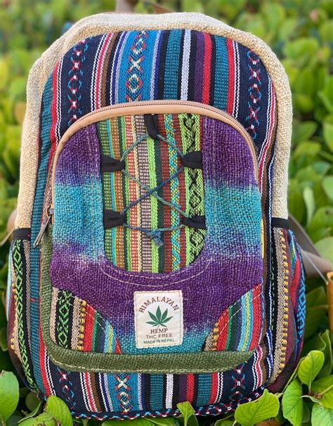 Unique Tie Dye Mini Hemp Backpack Small Back Pack Hippie Bag Etsy