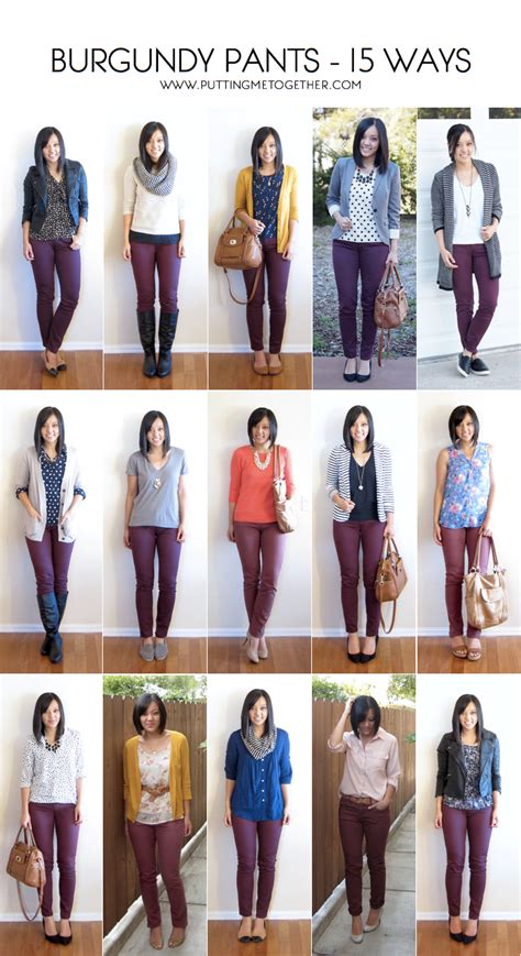 Putting Me Together Ways To Wear Burgundy Or Maroon Pants