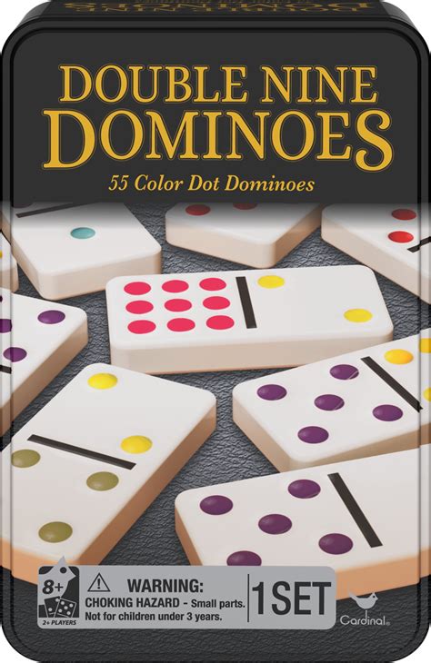 Double Nine Dominoes In Tin