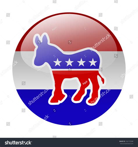 Democratic Party Button Stock Photo 102172348 Shutterstock