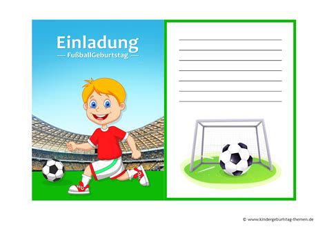 Geburtstagskarte zum ausdrucken selber machen mit konfetti. Fussball Einladung: kostenlose Vorlagen zum Ausdrucken