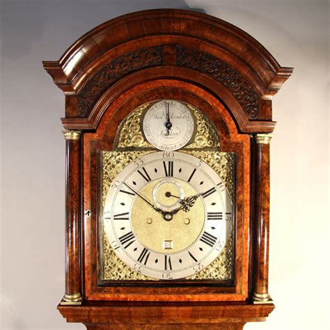 Walnut Longcase Clock By Daniel Delander For Sale