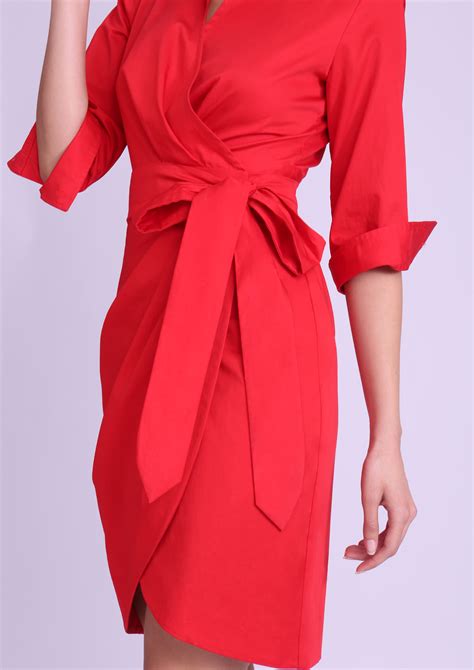 Wrap Dress In Red
