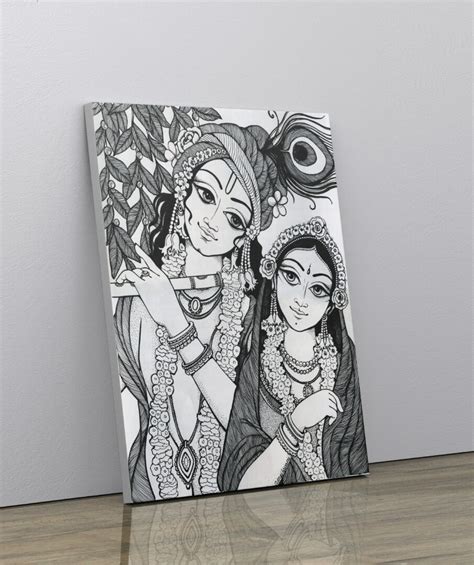Radha Krishna Canvas Wall Art Print Krishna Wall Art Hare