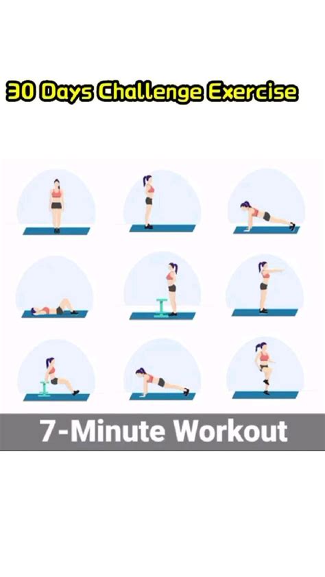 30 Days Challenge Exercise 7 Minute Workout Daily Workout Exercise