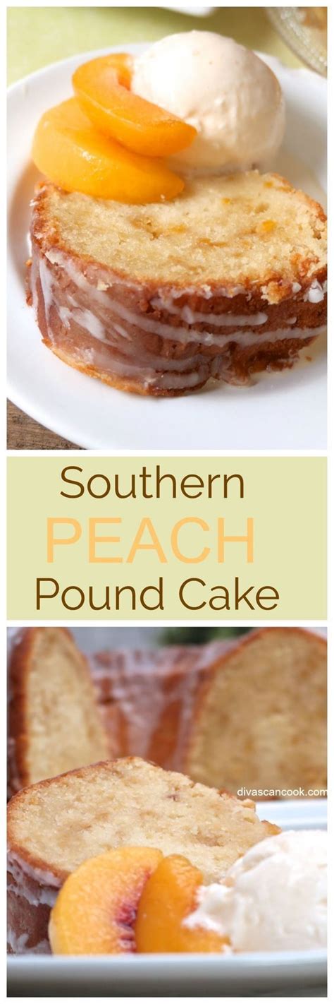 Pour into loaf pan and bake at 350 degrees for 25 minutes or until the diabetic pound cake is done. Southern Peach Pound Cake | Recipe | Sour cream recipes ...
