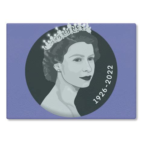 Glass Chopping Board Queen Elizabeth Ii Memorial Print Buy Unusual