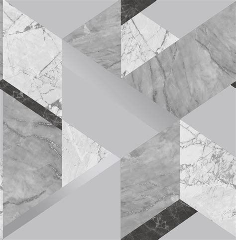 Silver Marblesque Geometric Marble Fd42302 Wallpaper