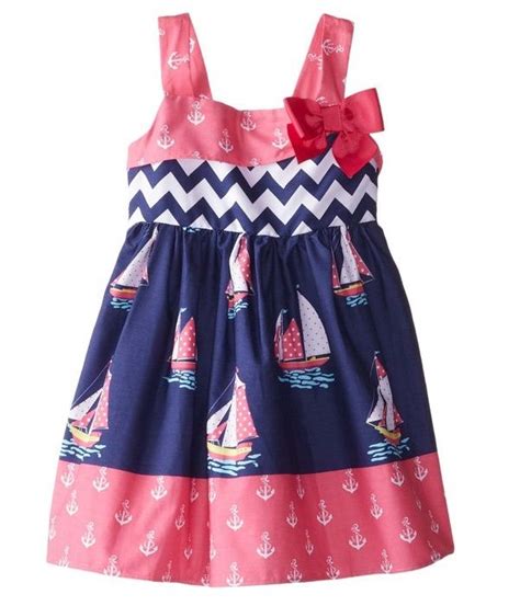 Little Girls Nautical Sundress Sailboats Nautical Dress