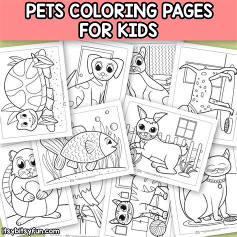 Pets Coloring Pages For Kids Itsy Bitsy Fun