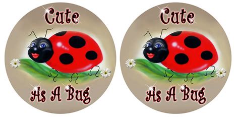 2 Ladybug Vinyl Decals Bumper Stickers 4 Personalize Etsy