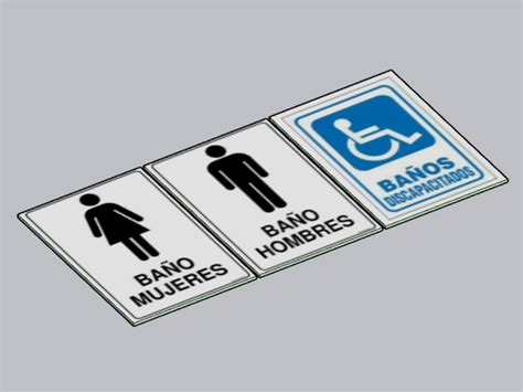 Men S Restroom Sign Woman And Disabled Kb Bibliocad