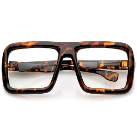 Oversize Bold Thick Frame Clear Lens Square Eyeglasses 58mm Mens Glasses Frames Funky Glasses