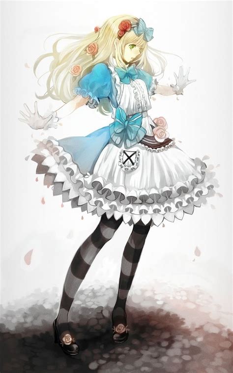 Alice In Wonderland Looking Anime Girl Kawaii Princess