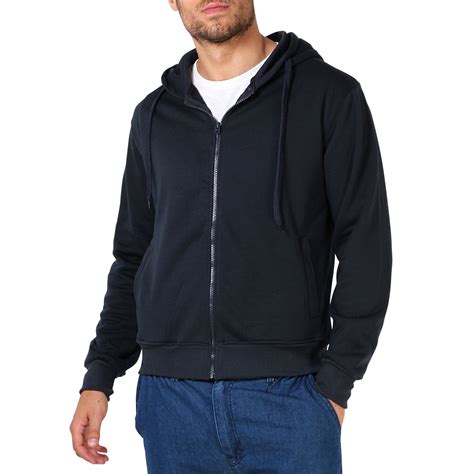 Looking at those that made hoodies famous it's easy to see why they're now so ingrained in our culture. Mens Plain Basic Zip Up Fleece Hoodie Hooded Cotton ...