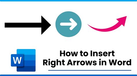 How To Insert Right Arrows In Word YouTube