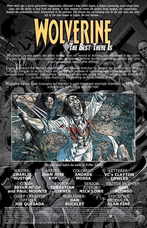 Read Online Wolverine The Best There Is Comic Issue 12