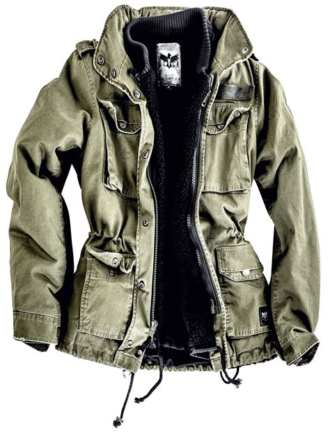 Ladies Army Field Jacket Black Premium By Emp Winterjacke Emp