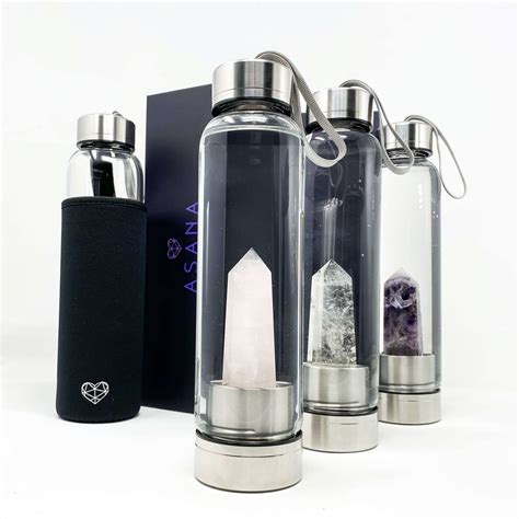 Wellness Gem Crystal Water Bottle Amethyst Brand