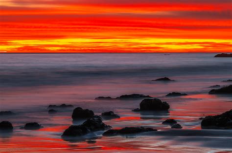 Red And Orange Clouds Fine Art Malibu California Landscape Seascape