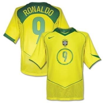 Er spielte auf der position центральный нап. Nike Brasilien Trikot 9 Ronaldo 2004-2006 el fenomene Heim ...