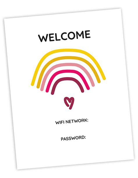 Free Editable Printable Wifi Password Sign Yes We Made This