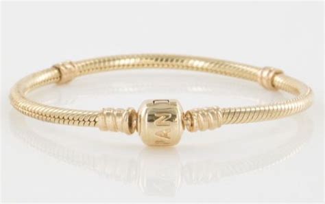 Pandora 14kt Solid Yellow Gold Charm Bracelet Barrel Clasp 67 Retail