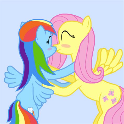 My Little Pony Flutter And Rainbow Dash Kiss Clip Art Library