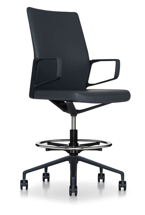 Drafting chairs are a necessity for professions that use higher work surfaces, like architects, artists, and lab technicians. Black Slender Executive Conference Drafting Chair ...
