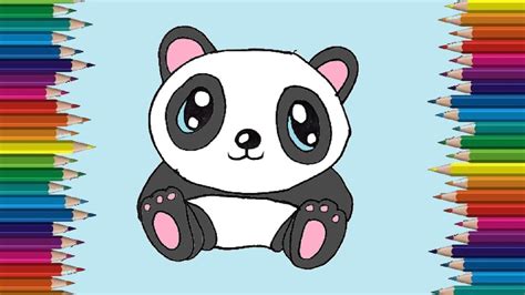 How To Draw A Cute Panda Step By Step Baby Panda Drawing Easy Youtube