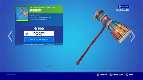 Super Rare Drumbeat Pickaxe Back In Fortnite 1500 Days Old