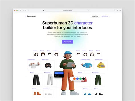 Meet Superhuman 3d Character Builder By Craftwork Studio For Craftwork