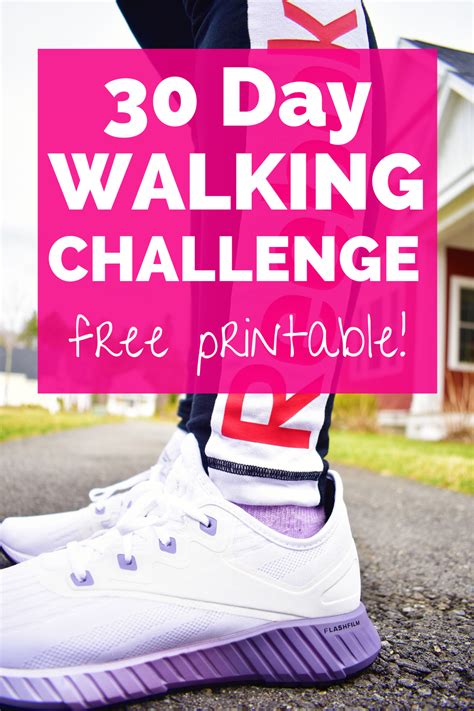 30 Day Walking Challenge With Free Printable Walking Challenge