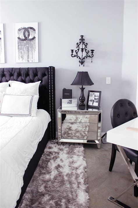 Modern, white bedroom designed by mark english architects. Black & White Bedroom Decor Reveal