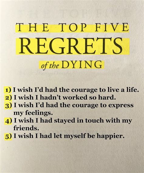 Book Quotes 📖 On Twitter Top 5 Regrets Of The Dying