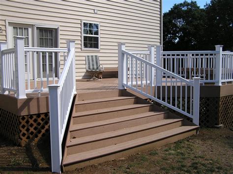 First, build a level landing pad for the stair stringers. Simple Designs Deck Stair Handrail — Rickyhil Outdoor Ideas