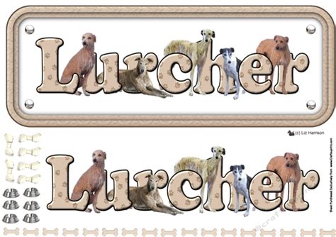 Lurcher Name Sign 3d Decoupage Cup71669215 Craftsuprint
